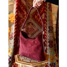 Blackbird Luxe Arden Hakiki Deri Süet Kadın El ve Omuz Çantası Şık, Dayanıklı, Günlük Kullanım