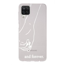 Manitoba Samsung Galaxy A12/M12 Uyumlu Baskılı Yumuşak Silikon Şeffaf Telefon Kılıfı
