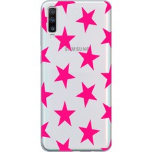 Manitoba Samsung Galaxy A70 Uyumlu Baskılı Yumuşak Silikon Şeffaf Telefon Kılıfı