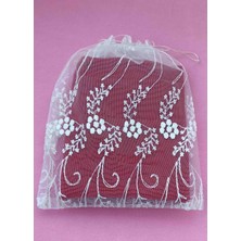 Fnt Desenli Tül Kese 22*30 cm 6 Adettir Hediyelik Bohçalık Çeyizlik
