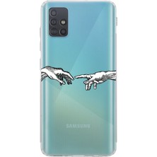 Manitoba Samsung Galaxy M31S Uyumlu Baskılı Yumuşak Silikon Şeffaf Telefon Kılıfı