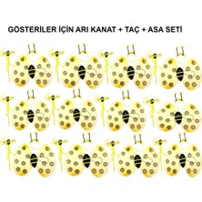 Timion Okul Gösterileri Için 12&amp;#39;li Arı Kanadı Seti - Etkinlik Kanatları