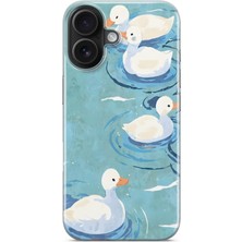 Manitoba Iphone 16 Uyumlu Baskılı Yumuşak Silikon Şeffaf Telefon Kılıfı