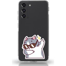 Manitoba Samsung Galaxy S22 Uyumlu Baskılı Yumuşak Silikon Şeffaf Telefon Kılıfı