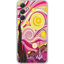 Manitoba Samsung Galaxy M34 Uyumlu Baskılı Yumuşak Silikon Şeffaf Telefon Kılıfı