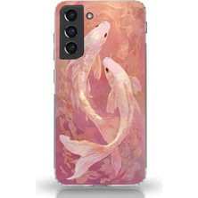 Manitoba Samsung Galaxy S21 Fe Uyumlu Baskılı Yumuşak Silikon Şeffaf Telefon Kılıfı