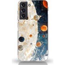 Manitoba Samsung Galaxy S21 Uyumlu Baskılı Yumuşak Silikon Şeffaf Telefon Kılıfı