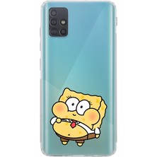 Manitoba Samsung Galaxy M51 Uyumlu Baskılı Yumuşak Silikon Şeffaf Telefon Kılıfı