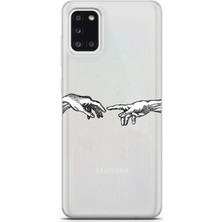 Manitoba Samsung Galaxy A31 Uyumlu Baskılı Yumuşak Silikon Şeffaf Telefon Kılıfı