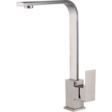 Layfhex Modern Kübik Kare Kuğu Ince Mutfak Musluğu Evye Bataryası Cubik Inox Armatür