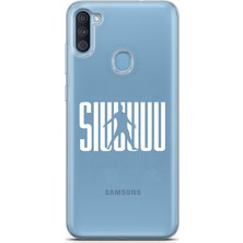 Manitoba Samsung Galaxy A11/M11 Uyumlu Baskılı Yumuşak Silikon Şeffaf Telefon Kılıfı