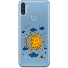 Manitoba Samsung Galaxy A11/M11 Uyumlu Baskılı Yumuşak Silikon Şeffaf Telefon Kılıfı