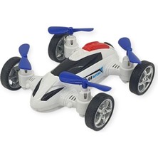Happy Junior Sürtmeli Drone Araba Hareketli Pervane - Beyaz