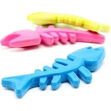 Buffer® Balık Kemiği Iskelet Şekilli Renkli Plastik Kedi Oyuncağı