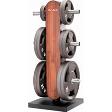 Rane Ahşap Görünümlü Ağırlık Plakası Standı Şık Tasarım