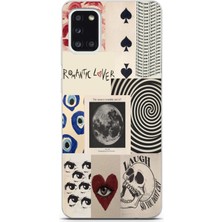 Manitoba Samsung Galaxy A31 Uyumlu Baskılı Yumuşak Silikon Şeffaf Telefon Kılıfı