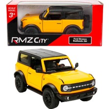 1:32 Rmz City Jeep Serisi Die Cast Çek Bırak Model Araba - Sarı Ford Bronco Badlands 2 Dr