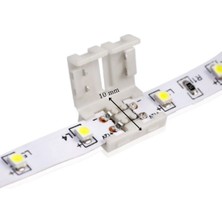 Powerr Led Aydınlatma 10 mm Tek Renk Şerit LED Birleştirme Aparatı Lehimsiz 2 Pin 10 Adet