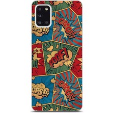 Manitoba Samsung Galaxy A31 Uyumlu Baskılı Yumuşak Silikon Şeffaf Telefon Kılıfı