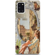 Manitoba Samsung Galaxy A31 Uyumlu Baskılı Yumuşak Silikon Şeffaf Telefon Kılıfı