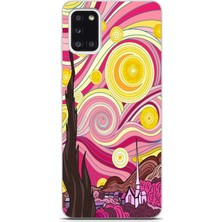 Manitoba Samsung Galaxy A31 Uyumlu Baskılı Yumuşak Silikon Şeffaf Telefon Kılıfı