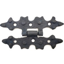 Antika Tarz Dekoratif Pirinç Yıldız Menteşe - 84X44 Mm, Oksit