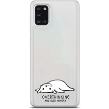 Manitoba Samsung Galaxy A31 Uyumlu Baskılı Yumuşak Silikon Şeffaf Telefon Kılıfı