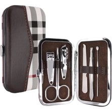 6 Parça Profesyonel Manikür Seti -Tırnak  Makası- Kaş Makas- Cımbız - Törpü Seti