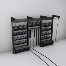 Rane Sağlık Topu Kettlebell Trx Kullanımı Aksesuar Kutusu Dambıl Çok Amaçlı Stand