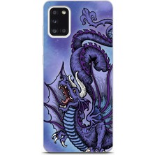 Manitoba Samsung Galaxy A31 Uyumlu Baskılı Yumuşak Silikon Şeffaf Telefon Kılıfı