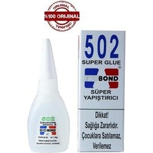 Freedom Storee Evo Bond 502 Süper Yapıştırıcı 20 gr Plastik Cam Ahşap Porselen Metal Yüzeyler İçin Güçlü Yapıştırıcı