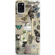 Manitoba Samsung Galaxy A31 Uyumlu Baskılı Yumuşak Silikon Şeffaf Telefon Kılıfı