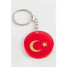 Ay Yıldız Epoksi Anahtarlık