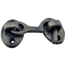 Antika Tarz Dekoratif Pirinç Maymuncuk Çengeli - 5cm, Oksit