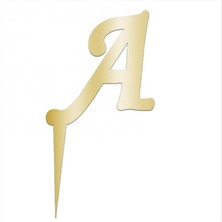 Sarı Renkli Harf Pasta ve Kek Pleksi