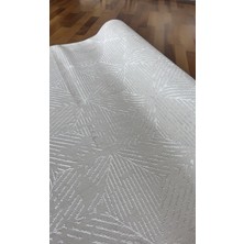Badelya Home Krem A.gri Saten Bambu Ince Sık Dokuma Parlak Yüzey Kaymaz Özel Kesme Salon Koridor Halı Yolluk