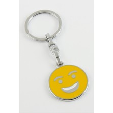 Gülen Yüz Emoji Metal Anahtarlık