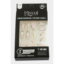 Misyul Taşlı Takma Tırnak 24 Adet
