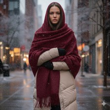 Etoile Studio Şal Omuz Şalı Düz Renk 70 180 Kadın Şal