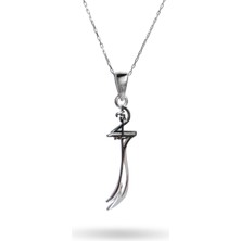 925 Ayar Gümüş Zülfikar Tasarım Erkek Kolye Doğum Günü Hediye