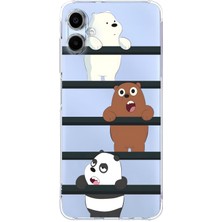 Manitoba Samsung Galaxy A04 Uyumlu Baskılı Yumuşak Silikon Şeffaf Telefon Kılıfı