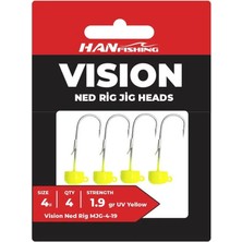 Han Fishing Hanfish Vision Ned Rig UV Yellow Jighead