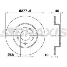 Braxis Arka Fren Dısk Aynası Duz Prımera P12 03-10 (278X5)