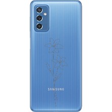 Manitoba Samsung Galaxy M52 Uyumlu Baskılı Yumuşak Silikon Şeffaf Telefon Kılıfı