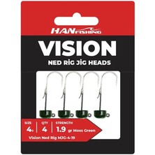 Han Fishing Hanfish Vision Ned Rig Moss Green Jighead