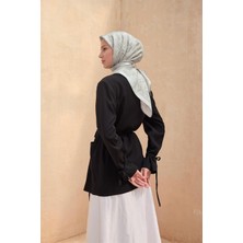 Belli Twill Ipek Eşarp - 4101- 82 Gümüş Gri