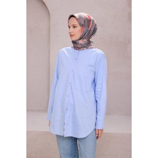 Belli Twill Ipek Eşarp - 4210-83 Gri Twill