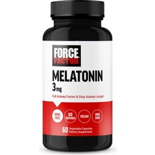 Force Factor Melatonı-3 3mg, Drug-Free Supplement, Vegan, Non-Gmo, 60 Vegetable Caps