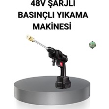 Verto Kablosuz Basınçlı Yıkama Makinesi – 48V Güçlü Motor, 2 Pil ve Köpük Hazneli