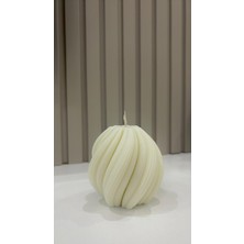 Petek Atölyesi Doğal Soya Wax Dekoratif Bükümlü Mum | El Yapımı Krem Mum